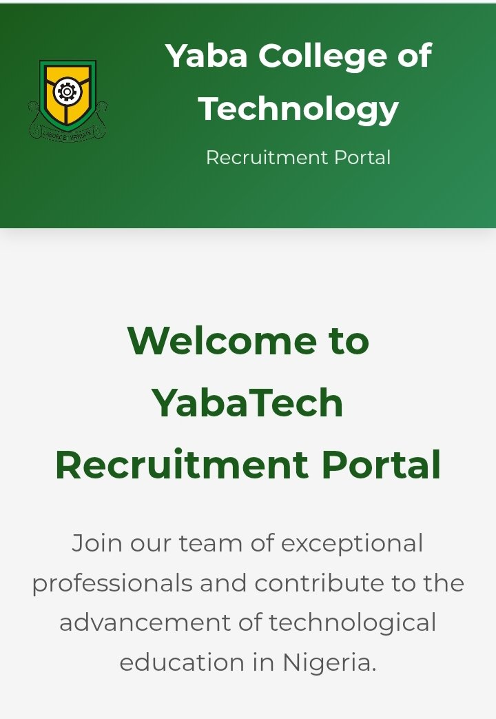 YABATECH Recruitment 2026 Guidelines: Academic and Non-Teaching Vacancies, Requirements and How to Apply